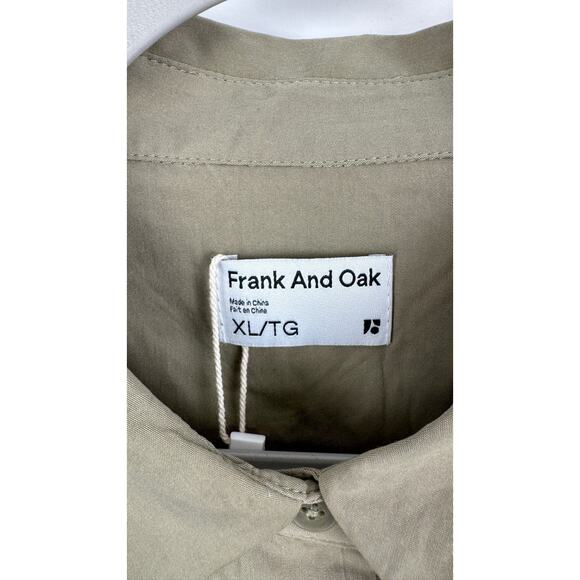 Frank And Oak The Fluid Long Sleeve Blouse Weeping Willow Green Womens XL New - Picture 5 of 11